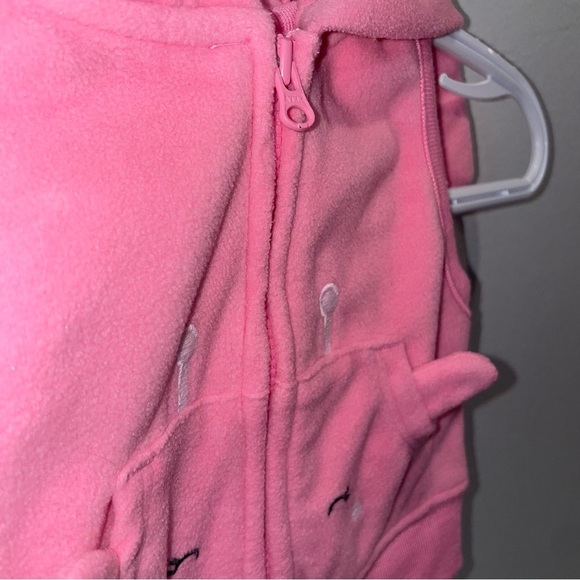 5/$15 Carter's Pink Fleece Baby Vest with Hood - Picture 2 of 6
